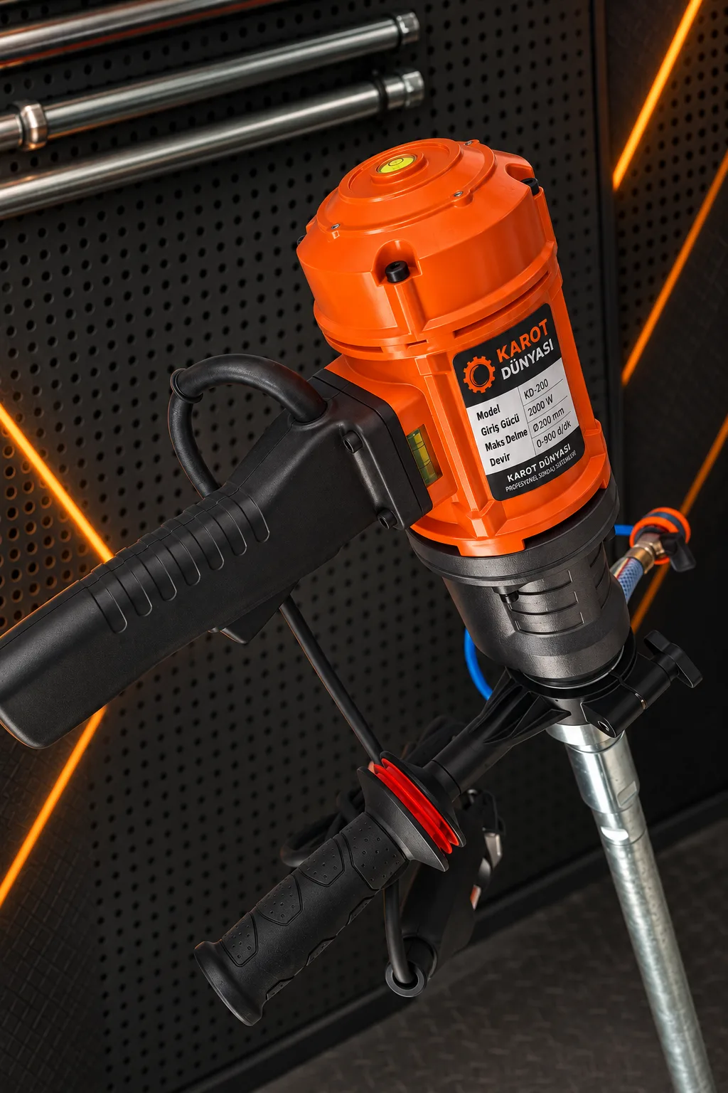 Elektrikli Karot & El Sondaj Makinesi 1900W 5Mt. Set