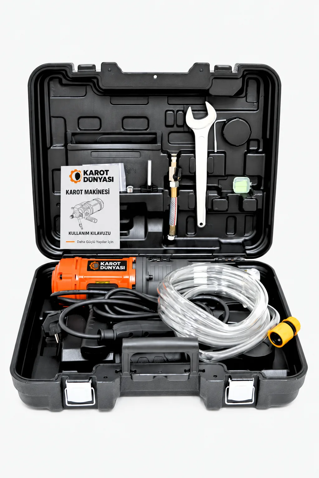 Elektrikli Karot & El Sondaj Makinesi 1900W 5Mt. Set