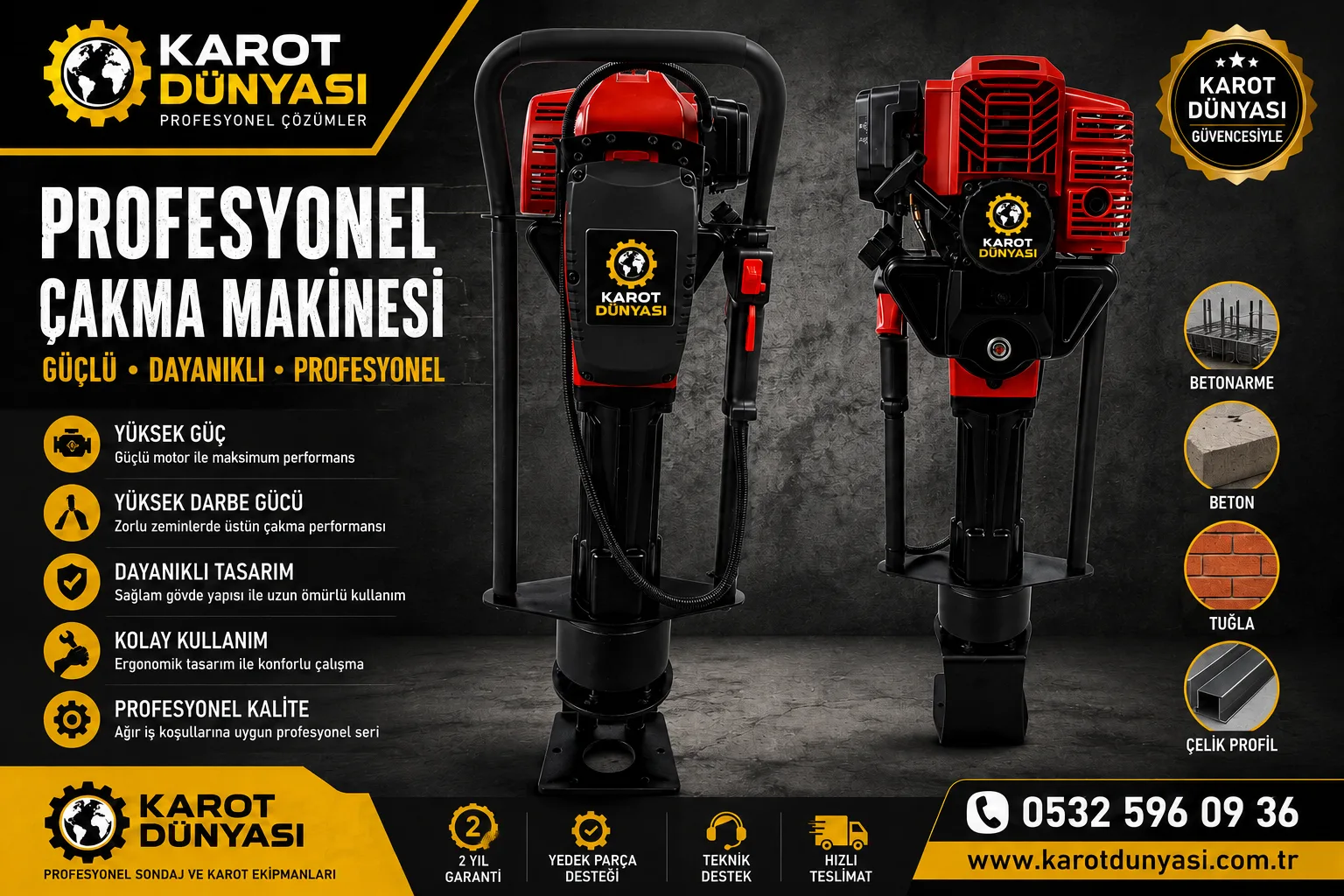 Karot makinesi ve sondaj sektörü çözümü